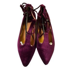 NIB Yoki Urban Bordeaux Velvet Flats